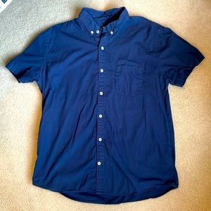 Express Navy short sleeve button down